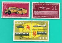 Изображение ГДР • 1958-1963 Mi# 661, 789, 976-977 • Транспорт • Used VF ( кат.- €1,5 )