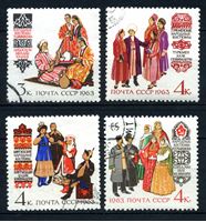 Picture of СССР 1963 г. Сол# 2846-9 • Национальные костюмы • Used(ФГ) XF • полн. серия