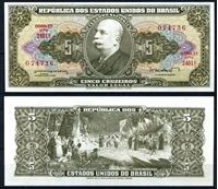 Изображение Бразилия 1962 г. P# 176a • 5 крузейро • Барон Рио-Бранко • регулярный выпуск • UNC пресс