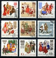 Bild von СССР 1961 г. Сол# 2521-9 • Национальные костюмы • Used VF • полн. серия