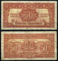 Изображение Австрия 1944 г. P# 102b • 50 грошей • армейский чек • F-