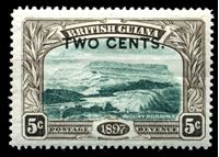 Изображение Британская Гвиана 1899 г. Gb# 222 • 2c. на 5c. • надпечатка нов. номинала • MLH OG XF ( кат.- £4 )