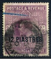 Изображение Британский Левант 1902-1905 гг. Gb# 11 • 12pi. на 2s.6d. • Эдуард VII • стандарт • Used VF ( кат.- £40 )