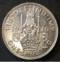 Image de Великобритания 1940 г. • KM# 854 • 1 шиллинг • серебро • Георг VI • регулярный выпуск • BU-