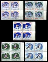 Bild von СССР 1960 г. Сол# 2396-2400 • Зимние Олимпийские игры в Скво-Вэлли • MNH OG XF+ • полн. серия • кв. блоки