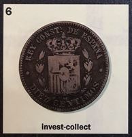 Bild von Испания 1878 г. • KM# 675 • 10 сентимос • Альфонсо XII • регулярный выпуск • VF