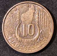 Изображение Мадагаскар 1953 г. • KM# 6 • 10 франков • регулярный выпуск • MS