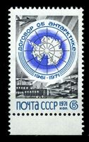 Bild von СССР 1971 г. Сол# 4010 • 6 коп. • 10-летие Договора об Антарктике • стандарт • MNH OG XF+