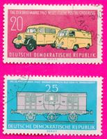 Изображение ГДР 1960 г. Mi# 789, 790 • 20 и 25 Pf • Почтовый транспорт • Used(ФГ) XF ( кат.- €2,2 )