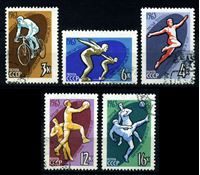 Picture of СССР 1963 г. Сол# 2898-2902 • Спартакиада народов СССР • Used XF • полн. серия