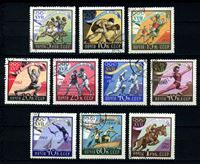 Изображение СССР 1960 г. Сол# 2450-9 • Олимпийские игры - 64, Токио • виды спорта • Used VF • полн. серия