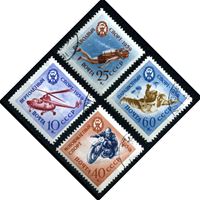 Bild von СССР 1959 г. Сол# 2371-4 • Спорт (ДОСААФ) • Used(ФГ) XF • полн. серия