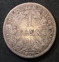 Image de Германия 1876 г. А (Берлин) • KM# 7 • 1 марка • (серебро) • Имперский орел • регулярный выпуск • VF-