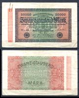 Bild von Германия 1923 г. P# 85a • 20 тыс. марок • в.з. "мелкие кружки" • регулярный выпуск • VF ( кат. - $10 )