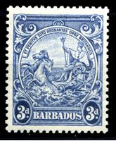 Изображение Барбадос 1938-47 гг. Gb# 252c • 3 d. • Георг VI основной выпуск • "Правь Британия" • MNH OG XF