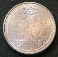 Изображение Германия ГДР 1958 г. • А (Берлин) KM# 12.1 • 50 пфеннигов • брак • год - тип • регулярный выпуск • BU ( кат.- $10,00 )