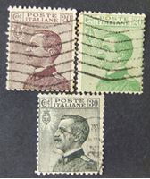 Изображение Италия 1925 г. Mi# 225-227 • Король Виктор Эммануэль Третий • Used VF-XF