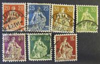 Изображение Швейцария 1908 г. Mi# 102-107, 109 • "Сидящая Швейцария" • Used VF-XF ( кат.- €6 )
