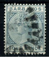Изображение Барбадос 1882-1886 гг. Gb# 97 • 4d. • Королева Виктория • королева Виктория • стандарт • Used XF ( кат.- £5 )