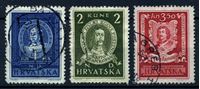 Изображение Хорватия 1943 г. SC# 56-8 • 1 - 3.50 k. • Известные хорваты • Used XF • полн. серия