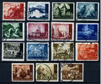 Изображение Хорватия 1941-43 гг. SC# 30..45 • Архитектура Хорватии • лот 15 разных марок • Used VF ( кат.- $6 )