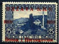 Изображение Югославия • Босния и Герцеговина 1918 г. SC# 1L5 • 25 h. • надпечатка на марках 1910 г. • MNH OG XF