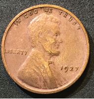 Image de США 1927 г. • KM# 132 • 1 цент • Авраам Линкольн • регулярный выпуск • F-
