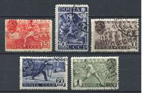 Изображение СССР 1940 г. Сол# 741-5 • Спорт(Программа ГТО) • Used XF • полн. серия
