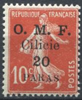 Изображение Турция • Киликия 1920 г. SC# 121 • 20 pa. • надпечатка "O.M.F. Cilicie" • MH OG VF