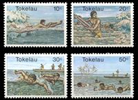 Изображение Токелау о-ва 1980 г. SC# 73-6 • 10 - 50 s. • Спорт • плавание • MNH OG XF • полн. серия