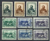 Изображение СССР 1944 г. Сол# 933-42 • И. Е. Репин • 100 лет со дня рождения • Used(ФГ) VF • полн. серия