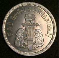 Изображение Египет 1981 г. • KM# 532 • 1 фунт • Программа ФАО(FAO) (серебро) • памятный выпуск • MS BU люкс!