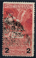 Изображение Италия 1913 г. SC# 127 • 2 c. на 10 c. • Used XF ( кат.- $6,75 )