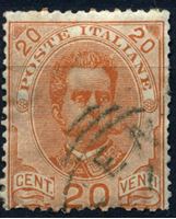 Image de Италия 1891-96 гг. SC# 69 • 20 c. • Король Умберто I • Used VF+ ( кат.- $2,25 )