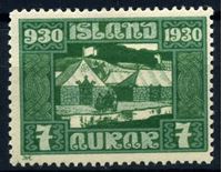 Изображение Исландия 1930 г. SC# 154 • 7 a. • 1000-летие исландского парламента • место заседаний • MH OG VF ( кат.- $4 )