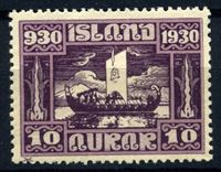 Image de Исландия 1930 г. SC# 155 • 10 a. • 1000-летие исландского парламента • корабль викингов • MH OG VF ( кат.- $10 )