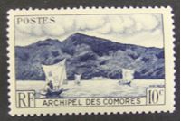 Изображение Коморские о-ва 1950 г. SC# 1 • Местные ландшафты • MNH OG XF+