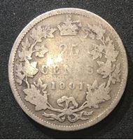 Изображение Канада 1901 г. • KM# 5 • 25 центов • (серебро) • королева Виктория • регулярный выпуск • VG- ( кат.- $20,00 )