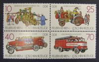Изображение ГДР 1987 г. Mi# 3101-3104 • пожарные машины • MNH OG XF+ ( кат.- €3 )