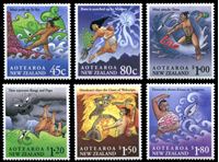 Изображение Новая Зеландия 1994 г. SC# 1219-24 • 45 c. - 1.80$ • мифы народа Маори • MNH OG XF • полн. серия ( кат.- $11 )