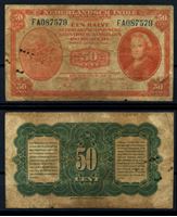 Изображение Голландская Индия 1943 г. P# 110 • 50 центов • Королева Вильгельмина • регулярный выпуск • F