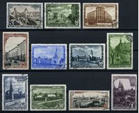 Изображение СССР 1947 г. Сол# 1163-73 • 800 лет Москвы • 1-й выпуск • Used VF • полн. серия