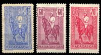 Изображение Мадагаскар 1931-40 гг. SC# 173,183-4 • 1,60 и 70 c. • осн. выпуск • генерал Галлиени • Mint NG VF