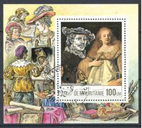 Изображение Мавритания 1984 г. SC# 553C • 100 um. • Живопись (Рембрандт) • Used(ФГ) XF • блок
