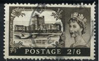 Изображение Великобритания 1955-8 гг. Gb# 536 • 2s.6d. • Замки Великобритании • Кэррикфергюс • стандарт • Used VF ( кат.- £2,5 )