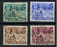 Picture of Индонезия 1955 г. SC# 406-9 • 15 - 75 s. • 10-летие независимости Республики • Used VF • полн. серия ( кат.- $4 )