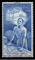 Изображение Берег Сомали 1942 г. Iv# A 10 • 1.20 + 1.80 fr. • День Империи • авиапочта • MNH OG XF