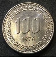 Изображение Южная Корея 1978 г. • KM# 9 • 100 вон • регулярный выпуск • MS BU люкс!