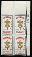 Изображение Зона Панамского канала 1960 г. SC# 151 • 4 c. • 50-летие Ассоциации скаутов США • MNH OG XF • № кв. блок