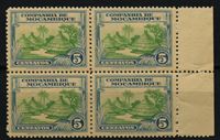 Изображение Мозамбика Компания 1937 г. SC# 176 • 5 c. • основной выпуск • африканские хижины • MNH OG VF • кв.блок